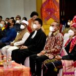 Gubernur Sumatera Utara (Sumut) Edy Rahmayadi menghadiri Perayaan Natal Persatuan Gereja Indonesia (PGI) Provinsi Sumut di Gedung Alfa Omega Jalan Pangeran Diponegoro Medan, Rabu (22/12/2021).