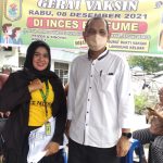 Guna mencapai target 70 persen pelaksanaan vaksinasi di Kabupaten Serdang Bedagai Propinsi Sumatera Utara dalam melakukan vaksinasi dosis pertama dan dosis kedua kepada masyarakat, pengusaha muda Inces Parfum asal Kecamatan Perbaungan gandeng Badan Pendapatan Keuangan Aset Daerah (BKAD) Sergai
