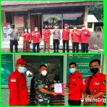 Kapolsek Kotarih IPTU Domdom Panjaitan berfose dengan pengurus PBB (atas),dan Ketua Pemuda Batak Bersatu menyerahkan SK pengurus kepada Kapten Inf Kaston Malau Danramil 17 Kotarih dalam kunjungan silaturahmi, Jum'at (10/12/2021)