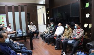 Kapolres Sergai AKBP Ali Machfud menerima kunjungan Forum Kerukunan Umat Beragama (FKUB) Kabupaten Sergai di ruang kerjanya, Selasa (14/12/2021).