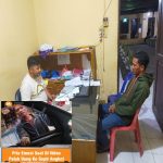 HSS pelaku pungutan liar terhadap supir angkot (kanan) saat diperiksa di Mapolsek Perbaungan.Pelaku saat melakukan pungli (inset).