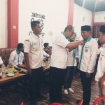 MPO Dewan Pengurus Wilayah ( DPW ) GM Pujakesuma Sumut Danu Prayitno, SE, MM menyematkan pin kepada fungsionaris GM Pujakesuma Binjai, Sabtu 25/12