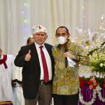 Gubernur Sumatera Utara (Sumut) Edy Rahmayadi mengahadiri Pelantikkan Ikatan Alumni Huria Kristen Batak Protestan (HKBP) Sidorame Medan se-Indonesia / Dunia di Gereja HKBP Sidorame, Medan (5/12/2021)