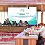 Gubernur Sumatera Utara (Sumut) Edy Rahmayadi menerima kunjungan kerja delegasi Komite III Dewan Perwakilan Daerah (DPD) RI dalam rangka inventarisasi berbagai masukan terkait Penyusunan RUU mengenai Perubahan UU Nomor 21 Tahun 2000 tentang Serikat Pekerja/Buruh di Aula Tengku Rizal Nurdin, Rumah Dinas Gubernur Sumut, Jalan Sudirman Medan, Senin (31/1/2022)