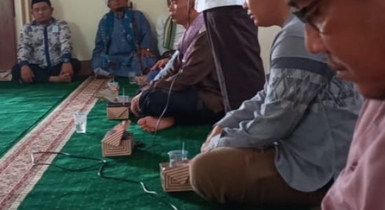 Ketua MUI Kita Padangsidimpuan, Drs. H. Zulfan Efendi Hasibuan, MA saat menyampaikan Taushiyah pada peresmian Masjid Ali Sati Batubara, Sabtu (01/01/2022).