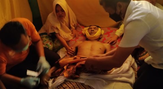 Tim Inafis dari Polres Sergai melakukan perjalanan terhadap nelayan yang tewas di perairan Pantai Kuala Putri.