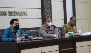 Kapolres Sergai AKBP Ali Machfud memimpin Rakor persiapan pengamanan Pilkades.