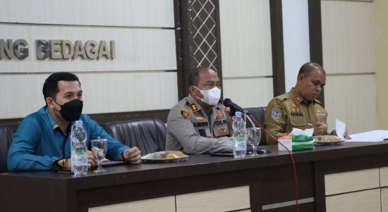 Kapolres Sergai AKBP Ali Machfud memimpin Rakor persiapan pengamanan Pilkades.