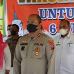 Kapolres Sergai AKBP Dr Ali Machfud mengikuti kegiatan zoom metting dalam rangka vaksinasi Merdeka untuk anak usia 6 - 11 tahun di wilkum Polres Serdang Bedagai, Rabu (5/1/2022)