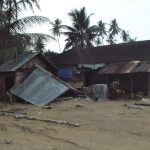Rumah Warga Yang Rusak Diterjang Banjir Di Desa Lubuk Apundung l, Kecamatan Muara Batang Gadis, Kabupaten Mandailing Natal.