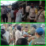 Aksi bentrok personil Satpol PP dengan sejumlah pedangang Pekan Lelo yang bersikeras menolak direlokasi ke Pasar Rakyat Sei Rampah