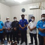 Wakil Ketua DPRD Palas,Sahrun Hasibuan menerima kunjungan audensi BNNK Tapsel yang dipimpin Kompol Hendro Wibowo diruang kerjanya.
