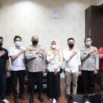 Kapolres Sergai AKBP Ali Machfud menerima audiensi Ketua Panitia Pemilihan Putra - Putri Serdang Bedagai Tahun 2022.