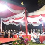 Bupati dan Wabup Sergai Darma Wijaya-Adlin Tambunan paparkan sejumlah potensi wisata dihadapan sejumlah Kepala Daerah termasuk Walikota Medan Bobby Nasution (masker hitam).