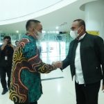 Gubernur Sumatera Utara (Sumut) Edy Rahmayadi memenuhi undangan dari Presiden Indonesia Joko Widodo untuk hadir di Ibu Kota Negara (IKN) Nusantara. Gubernur Edy Rahmayadi tiba di Bandara Udara International Aji Panggeran Tumenggung Samarinda, Kaltim, Minggu (13/03/2022)