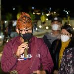 Menteri Pariwisata dan Ekonomi Kreatif Sandiaga Uno didampingi Kepala Dinas Pariwisata dan Kebudayaan Provinsi Sumatera Utara Zumri Sulthoni membuka secara resmi Pagelaran Event di Destinasi Pariwisata Prioritas (Pentas) Danau Toba dengan memukul gong di kawasan Ruang Terbuka Publik Pantai Bebas Parapat, Kecamatan Girsang Sipangan Bolon, Kabupaten Simalungun, Selasa (22/3) malam.