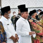 Gubernur Sumut Edy Rahmayadi menutup Musabaqah Tilawatil Qur'an Nasional (MTQN) tingkat Provinsi Sumatera Utara tahun 2022 secara virtual dari Auditorium Universitas Aufa Royhan, Jalan Raja Inal Siregar, Kota Padang Sidempuan, Senin (28/3/2022)