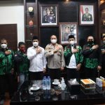 Kapolres Sergai AKBP Ali Machfud diabadikan bersama pengurus GPK Sumut usai pertemuan.
