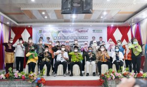 Bupati Sergai Darma Wijaya (depan tengah) hadiri kegiatan Pemutakhiran Kerangka Geospasial dan Muatan Wilayah Kerja Statistik Sensus Pertanian tahun 2023 Kabupaten Sergai.