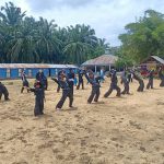Dua rayon atlet Pencak silat sedang melakukan latihan gabungan PSHT , Yaitu Rayon SMK Negeri 1 Palas dan rayon Pesantren Al ansor Desa Batangbulu kec. Barsel