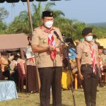 Kajari Palas,Teuku Herizal.SH bertindak pembina upacara dikegiatan penutupan perkemahan Perimtaq.