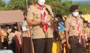 Kajari Palas,Teuku Herizal.SH bertindak pembina upacara dikegiatan penutupan perkemahan Perimtaq.
