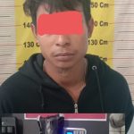 Tersangka HP alias Tokek bersama barang bukti narkotika jenis sabu seberat brutto 104 gram diamankan.