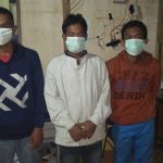 Ketiga pelaku pencuri 27 plat aluminium di PT Bandar Sumatera diamankan di Mapolsek Kotarih.