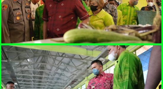 Bupati Sergai Darma Wijaya (atas) saat ikut Gerebek Dahsyat di Pasar Sei Rampah dan Wabup Adlin Tambunan (bawah) di Pasar Perbaungan.