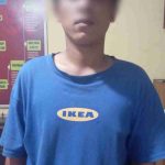 Andreas Epidonta Pasaribu alias Andre (22) warga Dusun IV Pangkalan Budiman, Desa Sei Rampah pelaku pembobol sekolah diamankan di Mapolsek Firdaus.