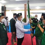 Prosesi pengambilan sumpah-janji jabatan jajaran pengurus DPC PKB Kota Binjai masa bakti 2022-2027 dan serah-terima bendera pataka PKB dipandu langsung oleh Sekretaris DPW PKB Sumatera Utara, Lasomena kepada Ketua Tanfidz DPC PKB Kota Binjai, Dicky Gusmal, masa bakti 2022-2027