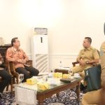 Wakil Gubernur Sumatera Utara (Sumut) Musa Rajekshah menerima kunjungan silaturahmi Regional CEO Bank Syariah Indonesia (BSI) Wilayah Sumut Joni Haryanto, di Rumah Dinas Jabatan Wagub Sumut, Jalan Teuku Daud, Medan, Senin (30/5).