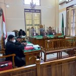 Situasi sidang perkara kasus korupsi Sistem Informasi Kependudukan dengan terdakwa Maruli Tua Lumban Raja yang dituntut 6,6 Tahun.