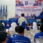 Ketua Dewan Pimpinan Wilayah (DPW) Sumatera Utara (Sumut) Ahmad Fauzan Daulay menyampaikan sambutan politik pada Rakerda PAN Sergai.