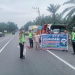 Kegiatan Satlantas Polres Sergai dalam mensosialisasikan OPS Patuh Toba 2022.
