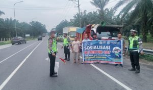 Kegiatan Satlantas Polres Sergai dalam mensosialisasikan OPS Patuh Toba 2022.
