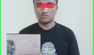 Pelaku pengedar sabu JWM berserta barang bukti diamankan di Mapolsek Kotarih.