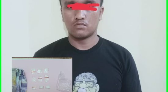 Pelaku pengedar sabu JWM berserta barang bukti diamankan di Mapolsek Kotarih.
