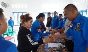 Didampingi ketua OKP dan PK, Machmud Pratama Harahap ST mendaftarkan diri jadi calon ketua KNPI Paluta, Rabu (29/6/2022). (Istimewa)