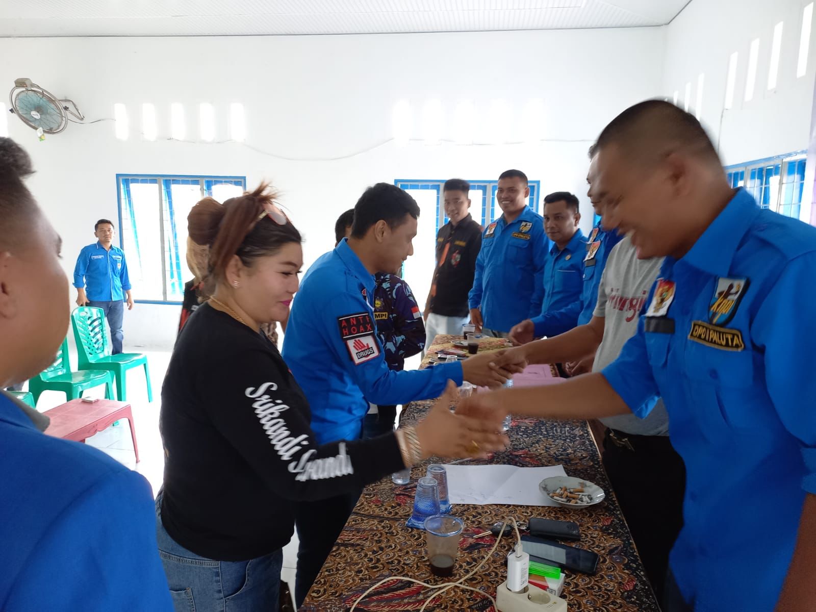 Didampingi ketua OKP dan PK, Machmud Pratama Harahap ST mendaftarkan diri jadi calon ketua KNPI Paluta, Rabu (29/6/2022). (Istimewa)