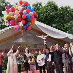 Gubernur Sumatera Utara (Sumut) Edy Rahmayadi menghadiri acara pemberkatan sekaligus peresmian Gedung Sekolah SMP dan SMA Santo Thomas 1 Medan, di Lapangan SMP-SMA Santo Thomas 1, Jalan S. Parman Medan, Kamis (9/6/2022).