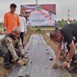 Gubernur Sumatera Utara (Sumut) Edy Rahmayadi melaksanakan penanaman bibit cabai merah di lahan pertanian Dinas Pertanian, Jalan Sudirman, Kecamatan Sibuhuan, Kabupaten Padang Lawas, Jumat (14/10/2022). Diawali dengan olahraga jalan pagi bersama Plt Bupati Padang Lawas Ahmad Zarwani Pasaribu sejauh 7 kilometer mendapat antusias masyarakat sepanjang jalan yang dilalui.